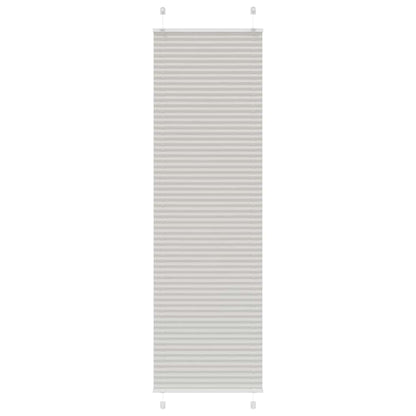 vidaXL Pleated Blind Light Grey 60x200 cm Fabric Width 59.4 cm Polyester