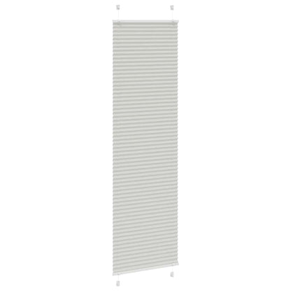 vidaXL Pleated Blind Light Grey 60x200 cm Fabric Width 59.4 cm Polyester