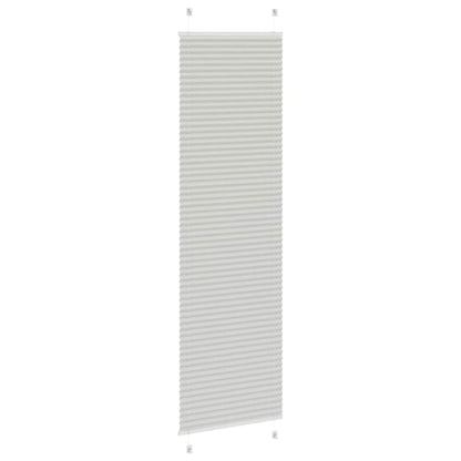 vidaXL Pleated Blind Light Grey 60x200 cm Fabric Width 59.4 cm Polyester