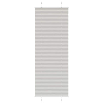 vidaXL Pleated Blind Light Grey 70x200cm Fabric Width 69.4cm Polyester
