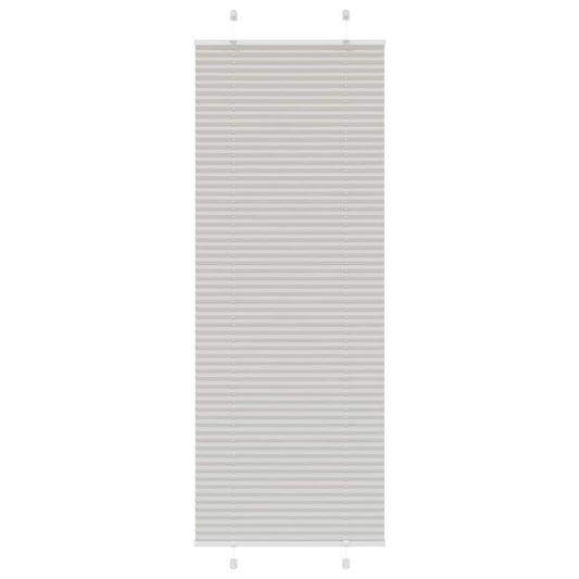 vidaXL Pleated Blind Light Grey 70x200cm Fabric Width 69.4cm Polyester