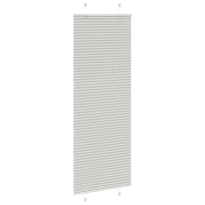 vidaXL Pleated Blind Light Grey 70x200cm Fabric Width 69.4cm Polyester