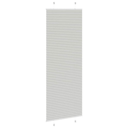 vidaXL Pleated Blind Light Grey 70x200cm Fabric Width 69.4cm Polyester