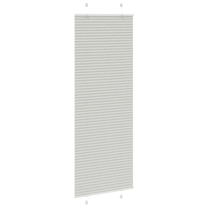 vidaXL Pleated Blind Light Grey 80x200 cm Fabric Width 79.4 cm Polyester