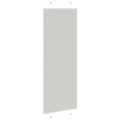 vidaXL Pleated Blind Light Grey 80x200 cm Fabric Width 79.4 cm Polyester