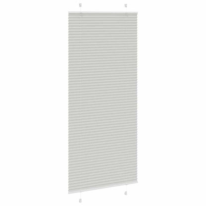 vidaXL Pleated Blind Light Grey 85x200cm Fabric Width 84.4cm Polyester