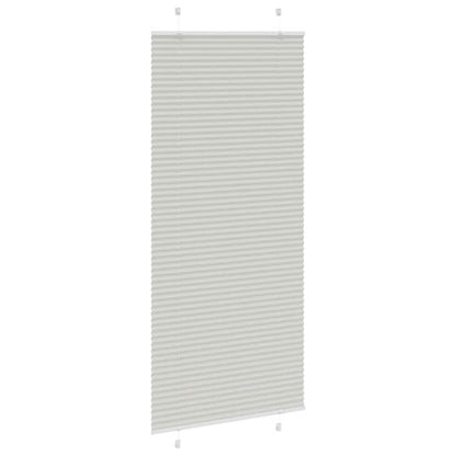 vidaXL Pleated Blind Light Grey 85x200cm Fabric Width 84.4cm Polyester
