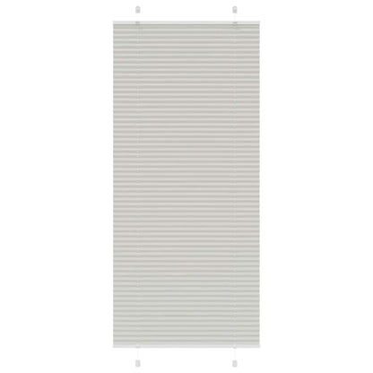 vidaXL Pleated Blind Light Grey 95x200cm Fabric Width 94.4cm Polyester