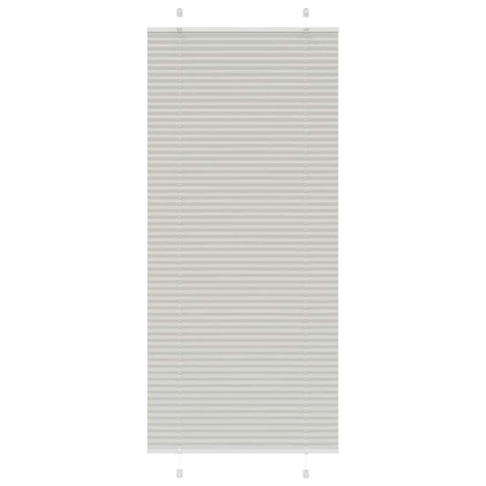 vidaXL Pleated Blind Light Grey 95x200cm Fabric Width 94.4cm Polyester