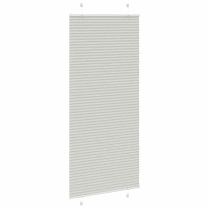 vidaXL Pleated Blind Light Grey 95x200cm Fabric Width 94.4cm Polyester