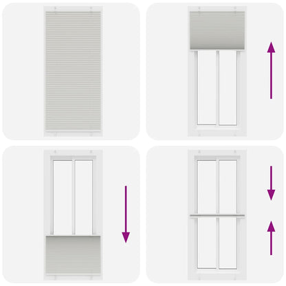 vidaXL Pleated Blind Light Grey 95x200cm Fabric Width 94.4cm Polyester