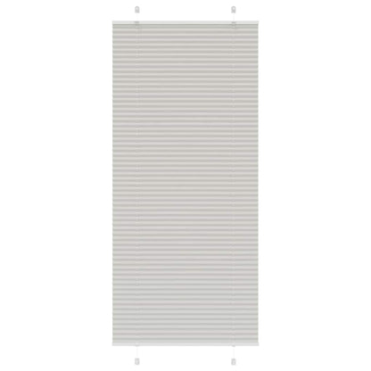 vidaXL Pleated Blind Light Grey 100x200 cm Fabric Width 99.4 cm Polyester
