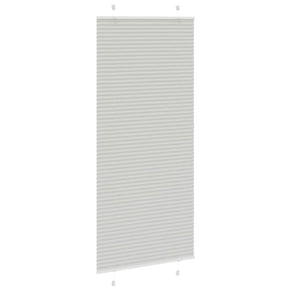vidaXL Pleated Blind Light Grey 100x200 cm Fabric Width 99.4 cm Polyester