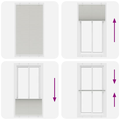 vidaXL Pleated Blind Light Grey 105x200 cm Fabric Width 104.4 cm Polyester