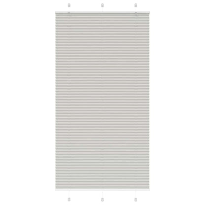 vidaXL Pleated Blind Light Grey 110x200 cm Fabric Width 109.4 cm Polyester