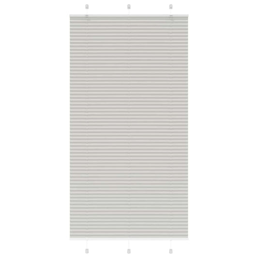 vidaXL Pleated Blind Light Grey 110x200 cm Fabric Width 109.4 cm