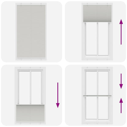 vidaXL Pleated Blind Light Grey 110x200 cm Fabric Width 109.4 cm