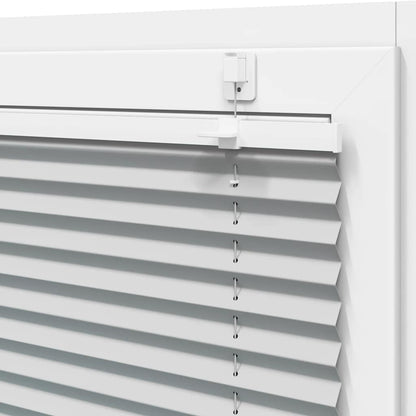 vidaXL Pleated Blind Light Grey 110x200 cm Fabric Width 109.4 cm Polyester