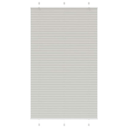 vidaXL Pleated Blind Light Grey 115x200 cm Fabric Width 114.4 cm Polyester