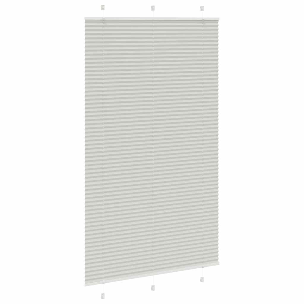 vidaXL Pleated Blind Light Grey 115x200 cm Fabric Width 114.4 cm