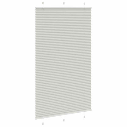 vidaXL Pleated Blind Light Grey 115x200 cm Fabric Width 114.4 cm Polyester