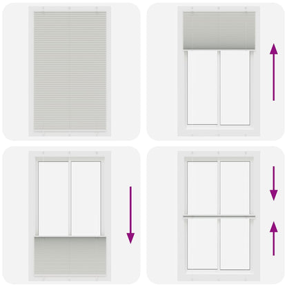 vidaXL Pleated Blind Light Grey 115x200 cm Fabric Width 114.4 cm