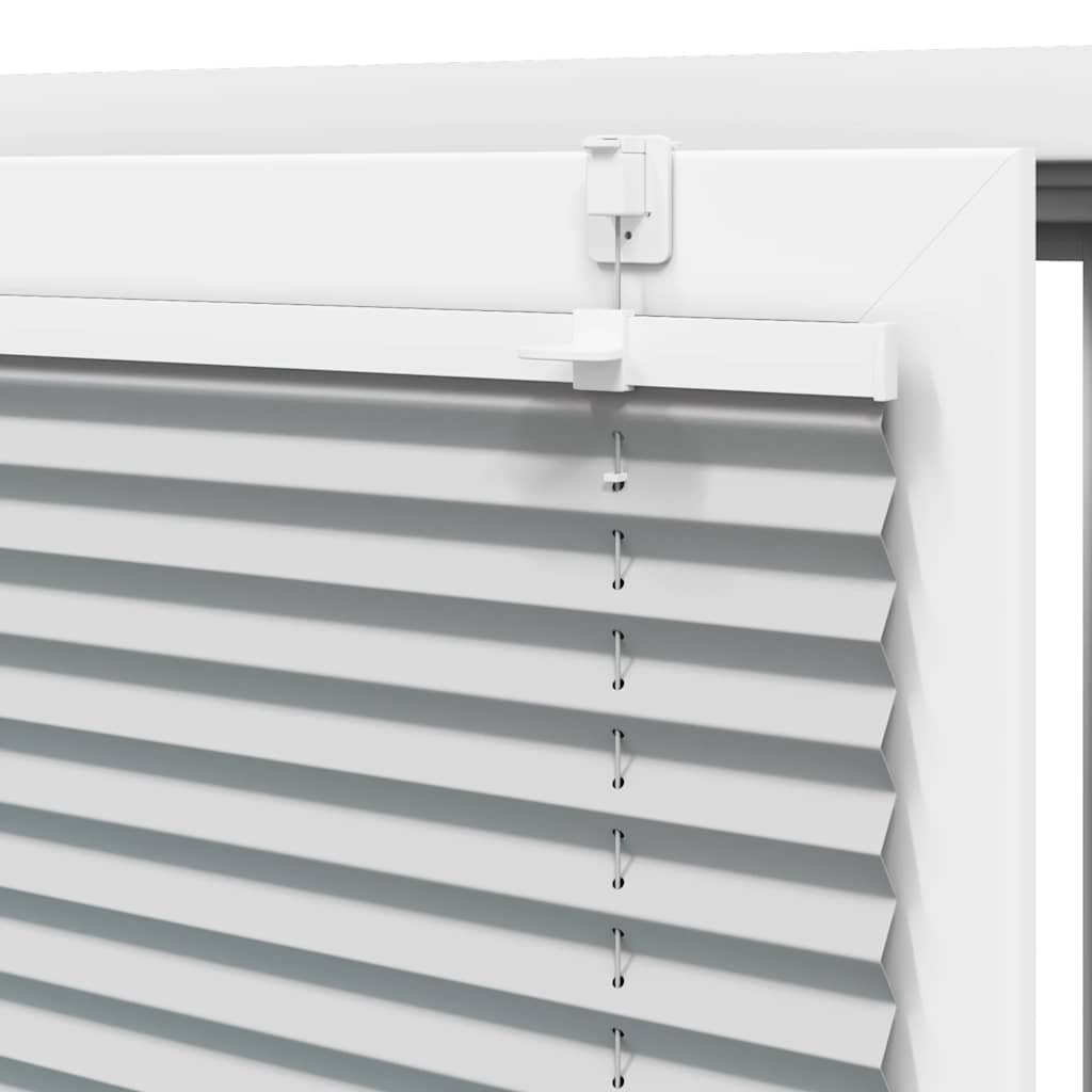 vidaXL Pleated Blind Light Grey 115x200 cm Fabric Width 114.4 cm Polyester