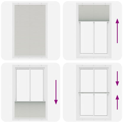 vidaXL Pleated Blind Light Grey 120x200 cm Fabric Width 119.4 cm Polyester