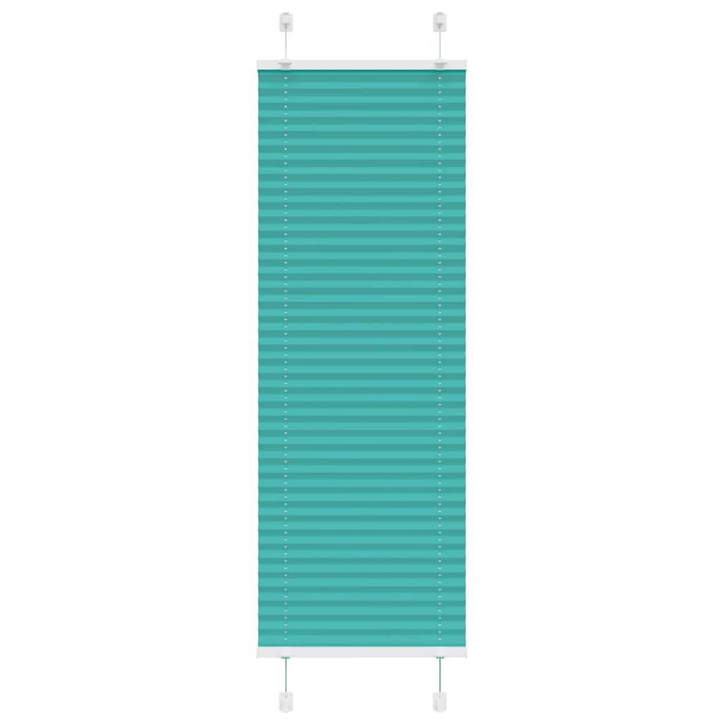 vidaXL Pleated Blind Petrol Green 45x100 cm Fabric Width 44.4 cm Polyester