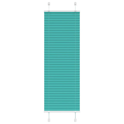 vidaXL Pleated Blind Petrol Green 45x100 cm Fabric Width 44.4 cm Polyester