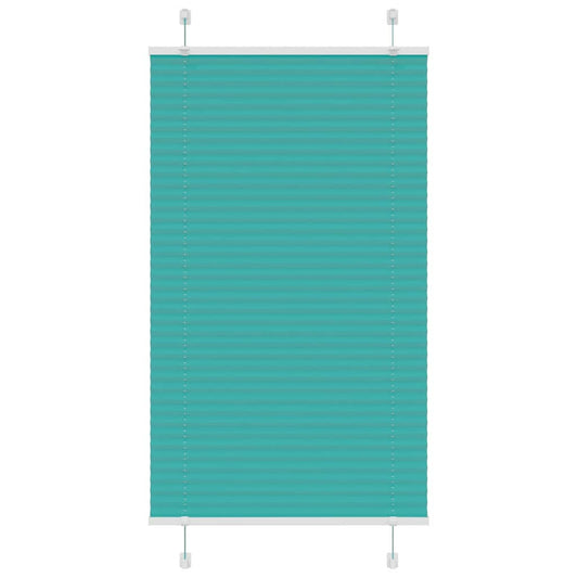 vidaXL Pleated Blind Petrol Green 70x100 cm Fabric Width 69.4 cm Polyester