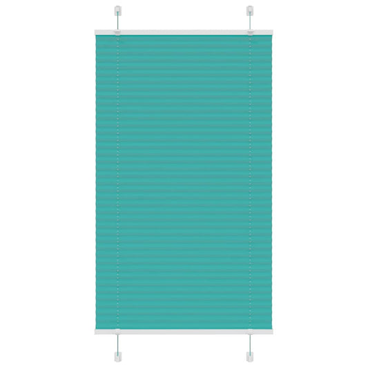 vidaXL Pleated Blind Petrol Green 75x100 cm Fabric Width 74.4 cm