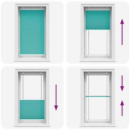 vidaXL Pleated Blind Petrol Green 80x100 cm Fabric Width 79.4 cm