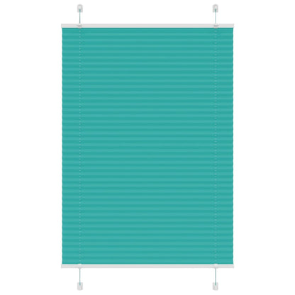 vidaXL Pleated Blind Petrol Green 95x100 cm Fabric Width 94.4 cm Polyester