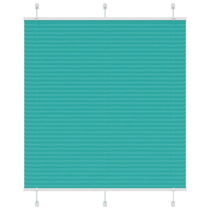 vidaXL Pleated Blind Petrol Green 120x100 cm Fabric Width 119.4 cm Polyester