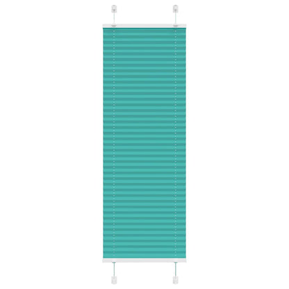 vidaXL Pleated Blind Petrol Green 40x150 cm Fabric Width 39.4 cm Polyester