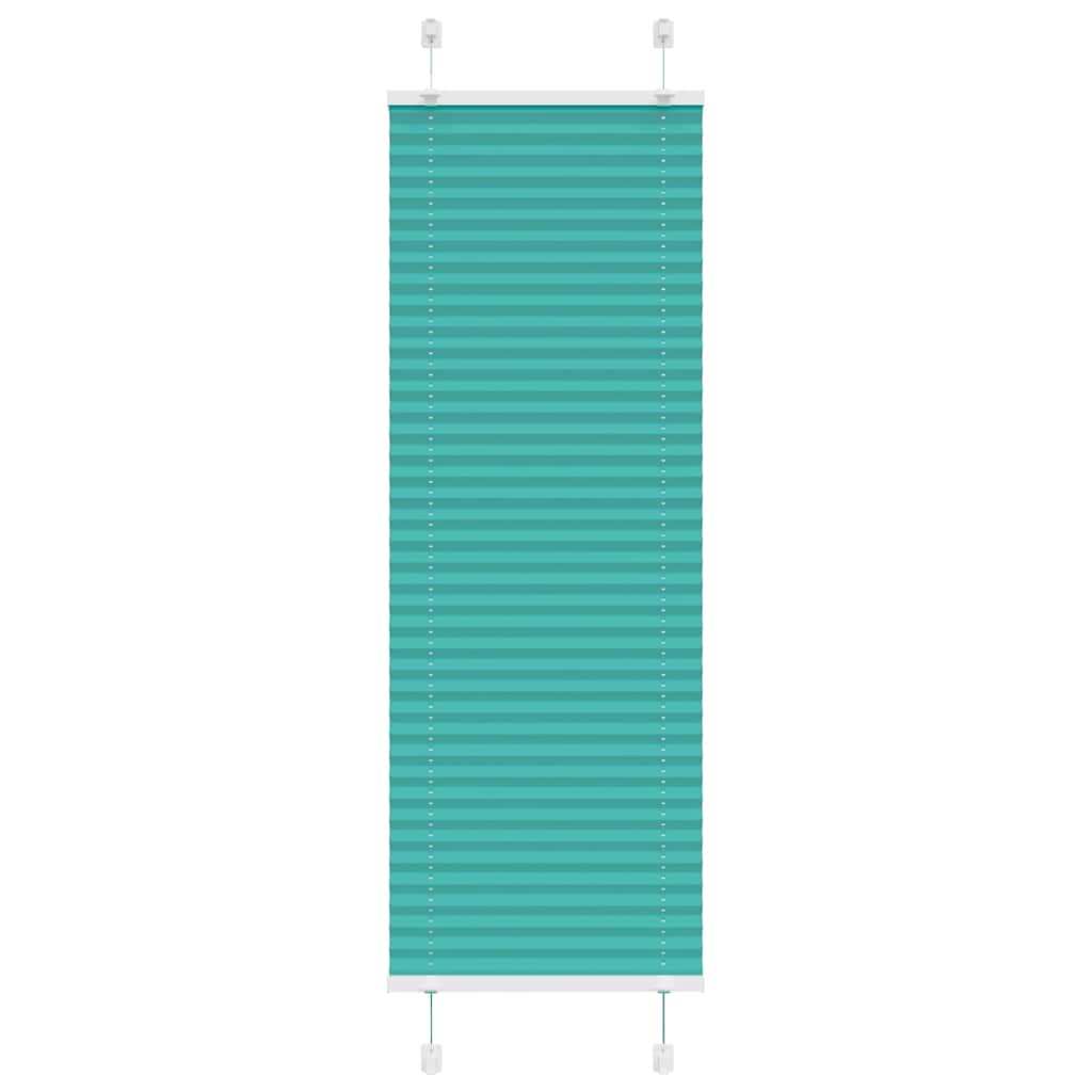 vidaXL Pleated Blind Petrol Green 40x150 cm Fabric Width 39.4 cm