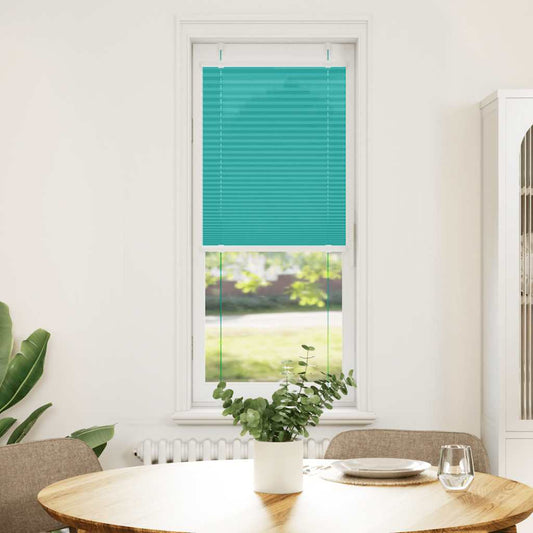 vidaXL Pleated Blind Petrol Green 40x150 cm Fabric Width 39.4 cm