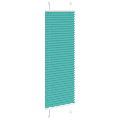 vidaXL Pleated Blind Petrol Green 40x150 cm Fabric Width 39.4 cm Polyester