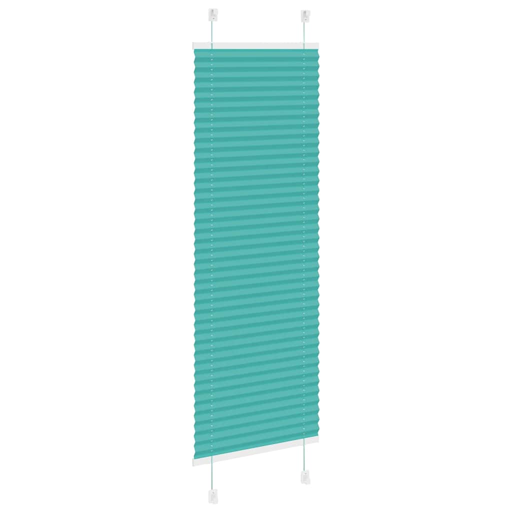 vidaXL Pleated Blind Petrol Green 40x150 cm Fabric Width 39.4 cm Polyester