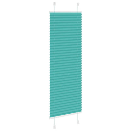 vidaXL Pleated Blind Petrol Green 40x150 cm Fabric Width 39.4 cm Polyester