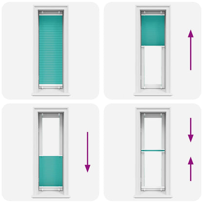 vidaXL Pleated Blind Petrol Green 40x150 cm Fabric Width 39.4 cm Polyester