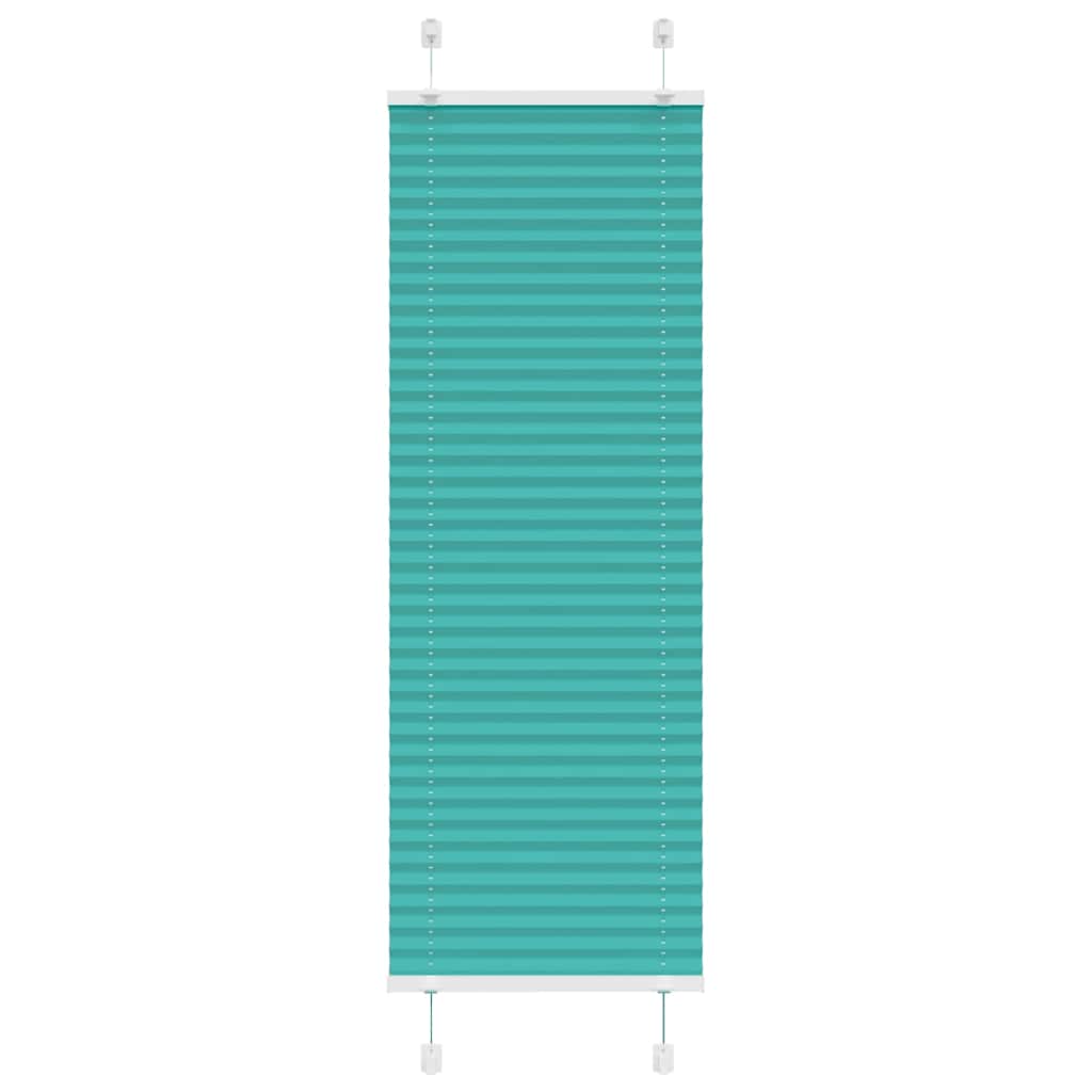 vidaXL Pleated Blind Petrol Green 45x150 cm Fabric Width 44.4 cm Polyester