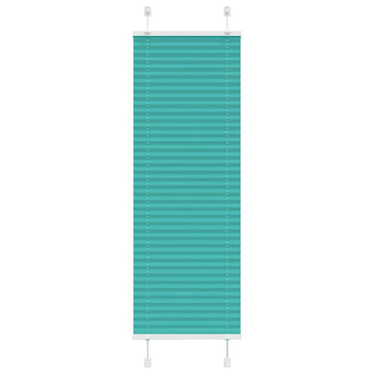 vidaXL Pleated Blind Petrol Green 45x150 cm Fabric Width 44.4 cm Polyester