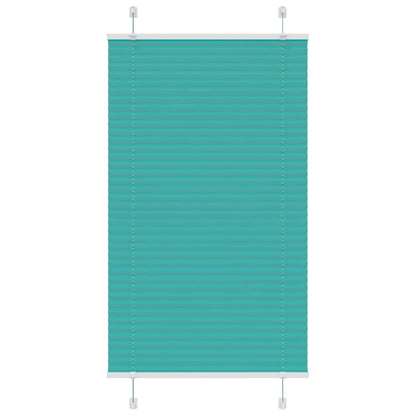 vidaXL Pleated Blind Petrol Green 75x150 cm Fabric Width 74.4 cm Polyester
