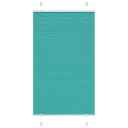 vidaXL Pleated Blind Petrol Green 80x150 cm Fabric Width 79.4 cm