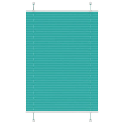 vidaXL Pleated Blind Petrol Green 90x150 cm Fabric Width 89.4 cm Polyester