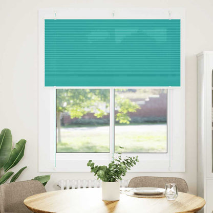 vidaXL Pleated Blind Petrol Green 115x150 cm Fabric Width 114.4 cm