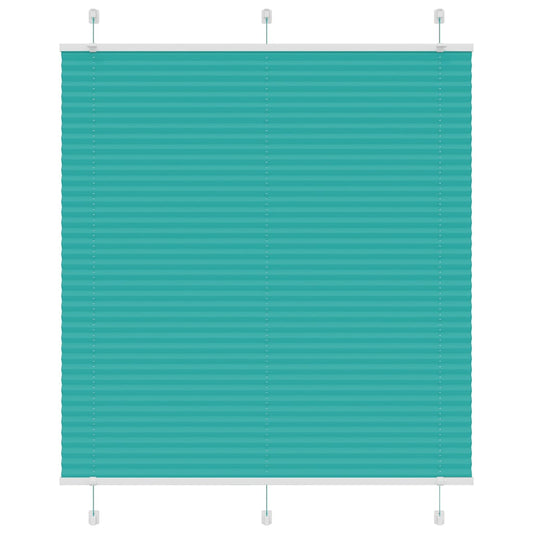 vidaXL Pleated Blind Petrol Green 120x150 cm Fabric Width 119.4 cm