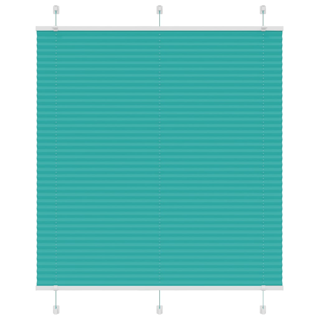 vidaXL Pleated Blind Petrol Green 120x150 cm Fabric Width 119.4 cm Polyester